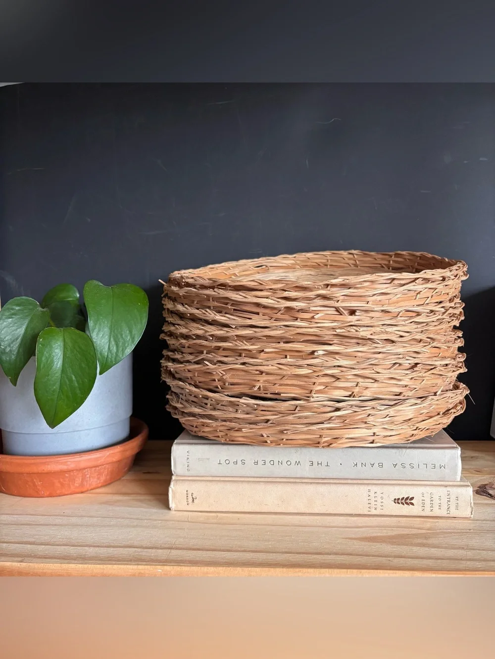 Natural Woven Baskets- Set of 12